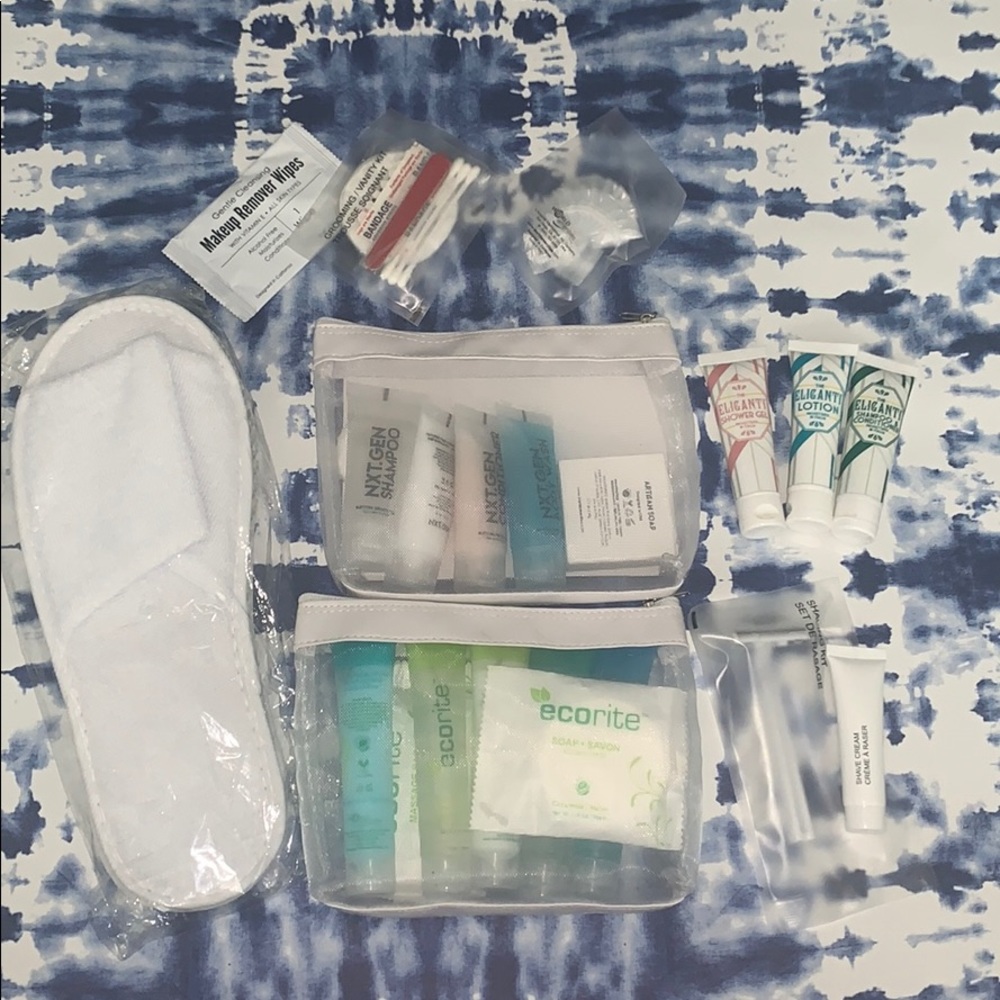Full travel kit! Travel sized name brand products